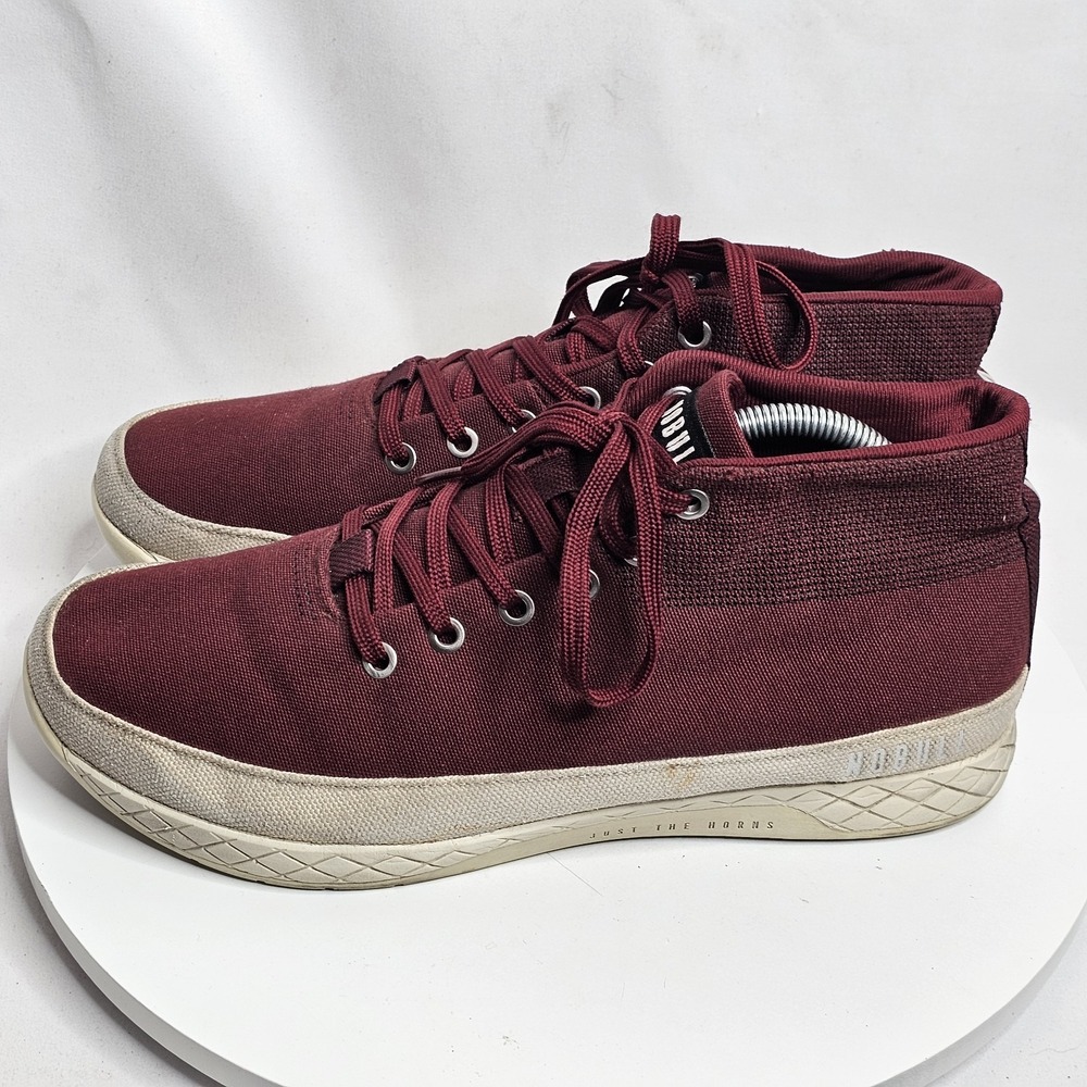 NO BULL High Top Maroon Canvas Sneakers Men's‎ 10 Women's 11.5 Gumsole